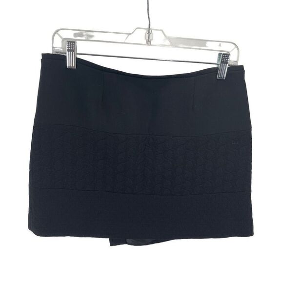 CAbi wrap Swathe Quilted Pattern Black Mini Skirt Size S - Picture 7 of 12